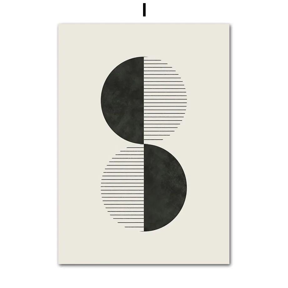 

Modern Abstract Shapes Geometric Art Black Line Canvas Painting Nordic Posters And Prints Wall Pictures For Living Room Decor 30x45cm No Frame