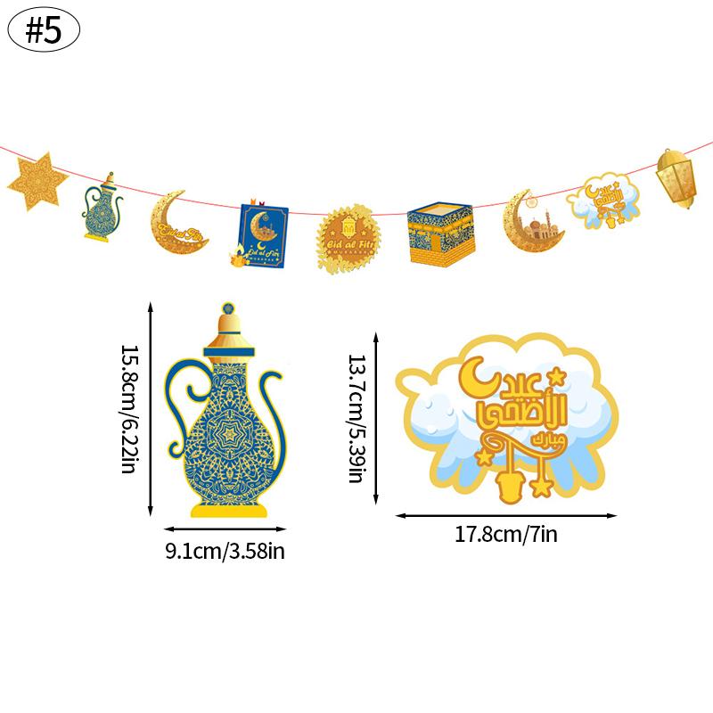 

Баннер EID Mubarak Украшения для Рамадана Баннер Карим Праздничные принадлежности Звезда Луна Подвесной орнамент Умра Мубарак Домашнее украшение