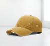 Unstructured 6 Panel Men's Baseball Cap Custom Embroidery Logo Stone Washed Cotton Vintage Distressed Dad Hat Black Blank