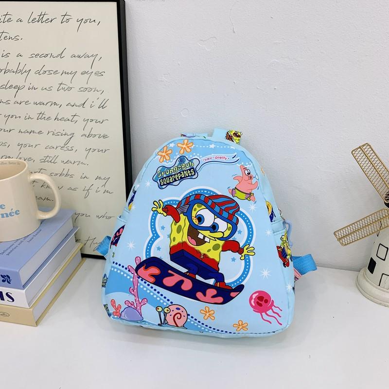 

Cartoon Anime Boys And Girls Backpack Cute Print Kindergarten Baby Schoolbag Children S Small Backpack небесно-голубой