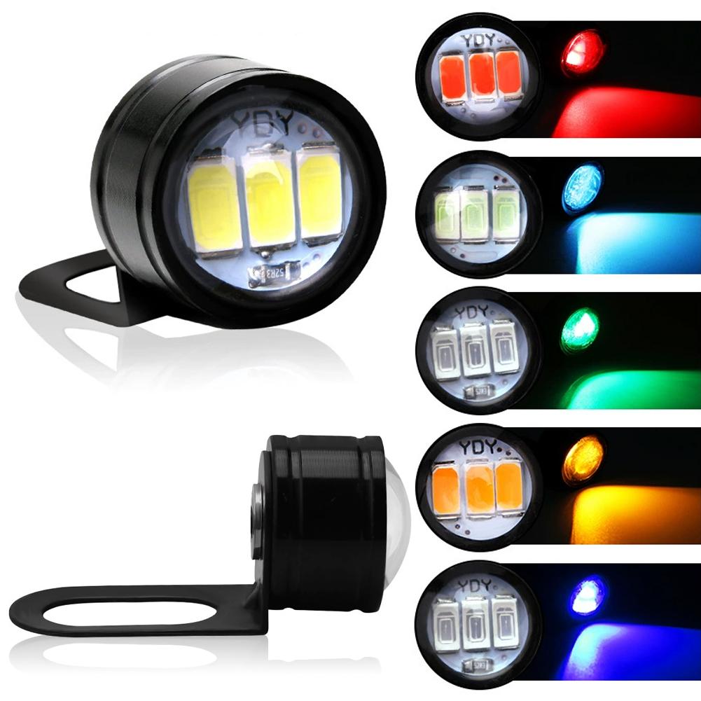 2ks Motocykl Auto LED DRL Denní svícení Záložní světlo Eagle Eye Automobily Parkovací směrové světlo pro couvání