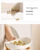 Bamboo & Wood Multi-layer Fruit Bowl and Pastry Plate - Creative Double-layer Ceramic Snack Holder for Home.