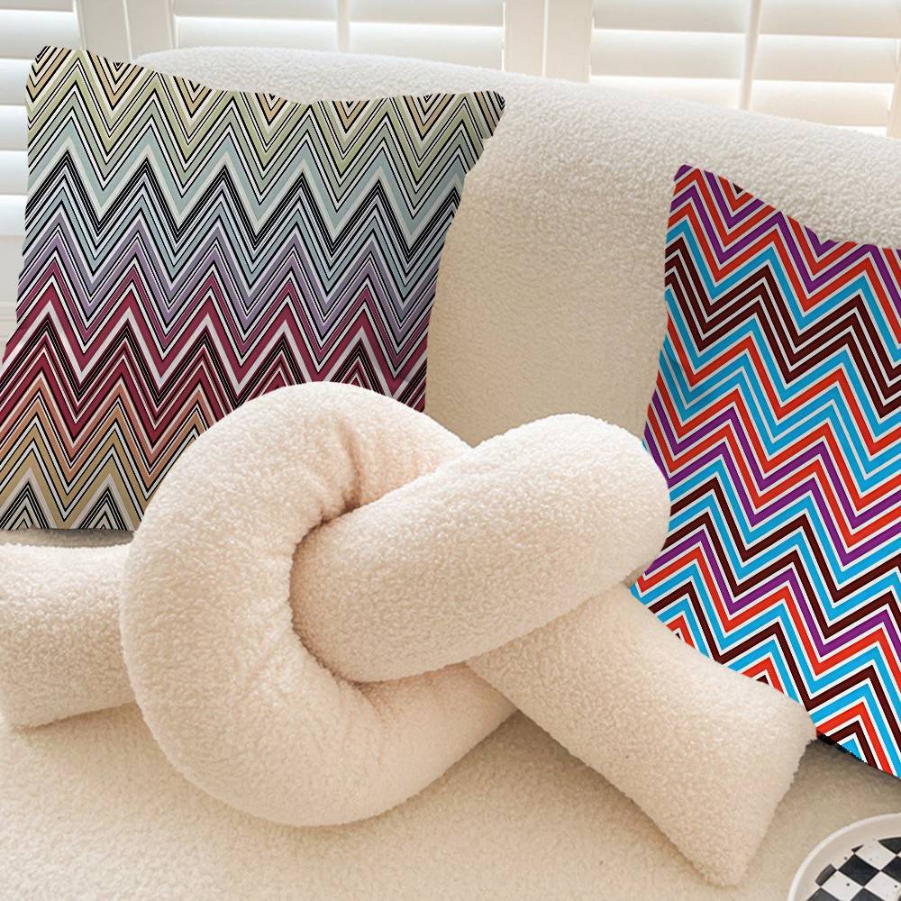 Geometric Zig Zag Wave Cushion Cover Polyester Sofa Cushions Decorative Throw Pillows Home Decoration Pillowcover