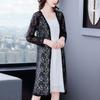 Sommer-Spitzenbluse Damen Übergröße Mittellang Dünne Schaljacke Sonnenschutzkleidung Offene Vorderseite Bluse