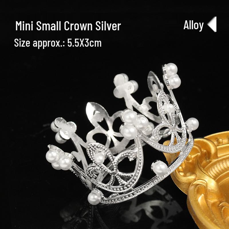 Queen Crown Cake Topper for Adults & Children - Gypsophila Pearl Birthday Decoration