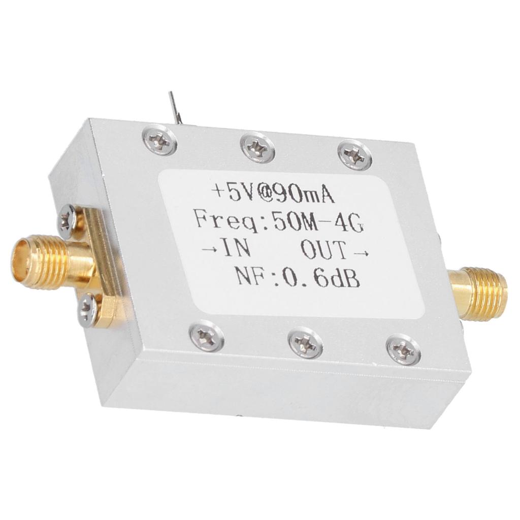 Broadband Amplifier Low Noise Aluminum Alloy Signal Receiving LNA 0.05‑4GHZ