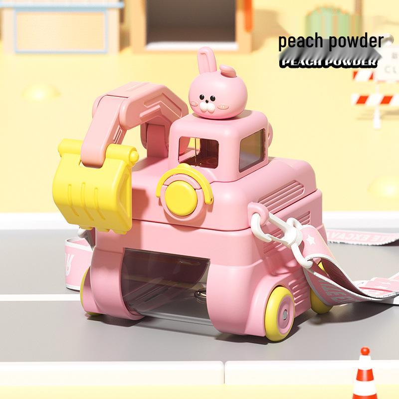 Baby Bus Car Children's Tritan Water Cup with Straw - High-Value Plastic Toy Cup