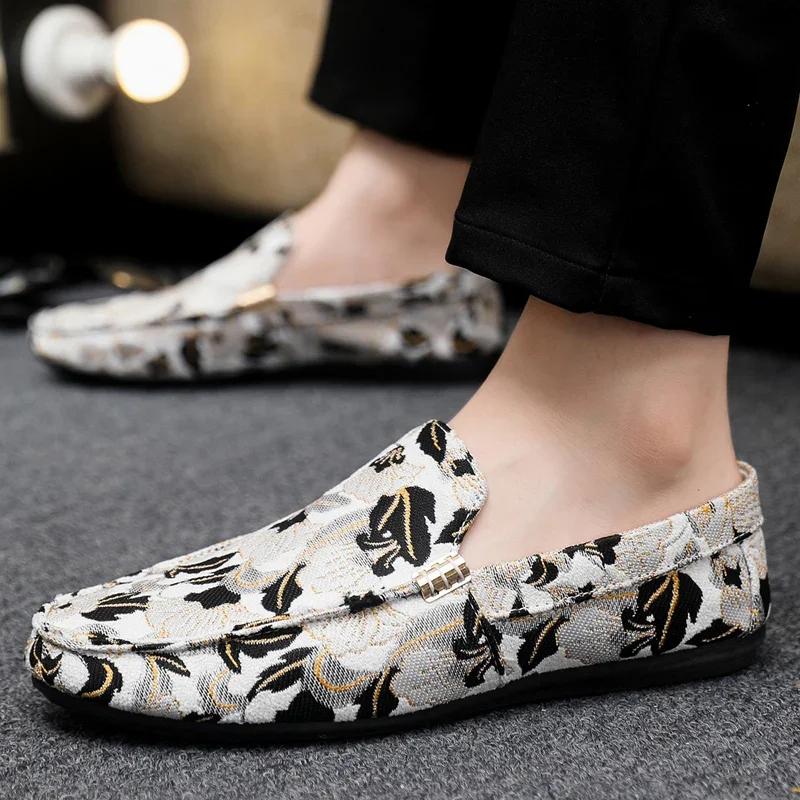 Utendørs Herre Fritidssko Pustende Herre Loafers Latesko Komfortable Gåsko Sklisikre Flats Kjøresko Zapatos