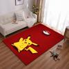 Bright Yellow Pikachu with Pokeball Rug Design. Non-slip Rug Suitable for Living Room and Bedroom Sofas.