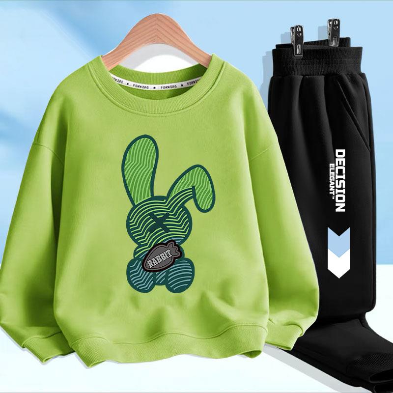 

Осенний детский комплект одежды для мальчика, толстовка-пуловер с мультяшным принтом и брюки, костюм, трикотажные костюмы с длинным рукавом 110