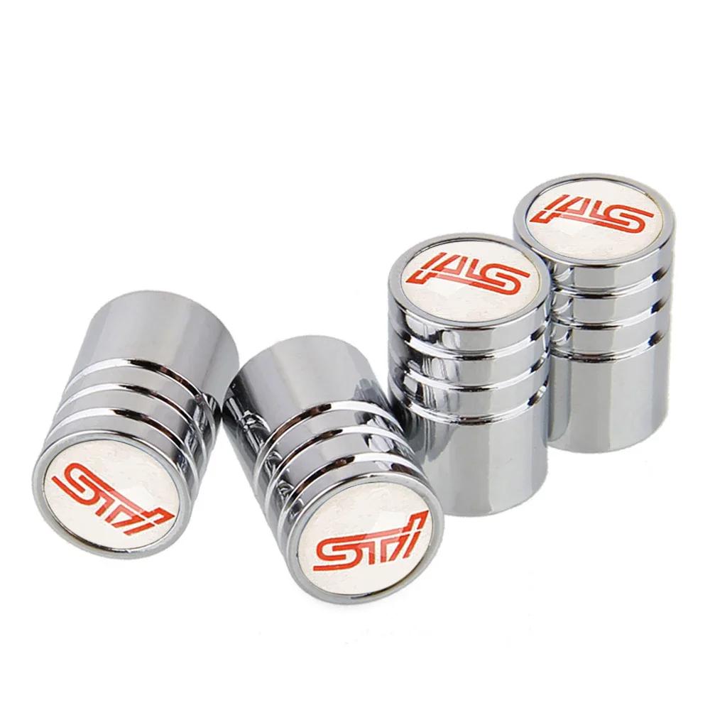 4PCS Alloy Car Tire Valve Caps Dustproof Wheel Air Covers For Subaru XV WRC WRX BRZ FORESTER IMPREZA LEGACY OUTBACK STI TRIBECA