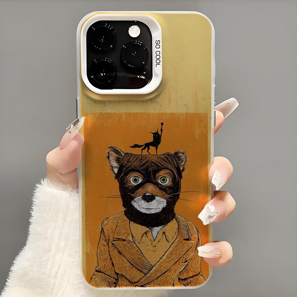 F-Фантастический Мистер Ф-Лис Чехол для Телефона Чехол для iPhone 14 16 15 11 12 13 Pro Max Mini Plus Ударопрочный Чехол iPhone15