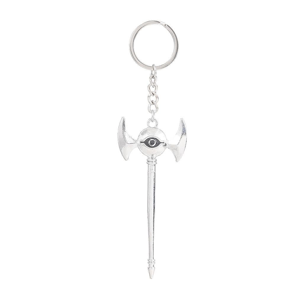 Anime Yu-Gi-Oh Keychain Yugi Muto Millenium Puzzle Millennium Wheel Wisdom Pendant Necklace for Women Men Car Keyring Jewelry