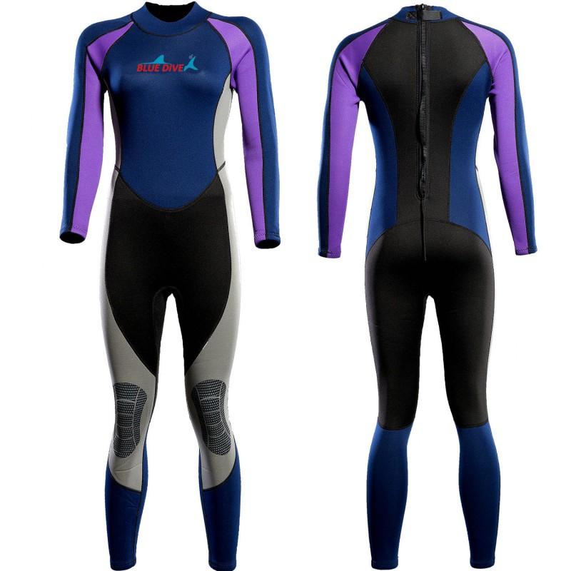 2mm Neoprene Wetsuit Men Women Full Body Warmth Snorkeling Swimming Freediving In Cold Water Small пурпур