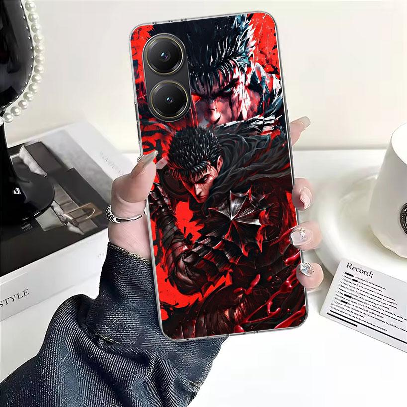 Black White G-Guts B-Berserks For Xiaomi Poco X7 X6 X5 F7 Ultra F6 F5 Pro Phone Case X4 Nfc F4 Gt F3 M6 M5S M5 M4 M3 Fundas Cove