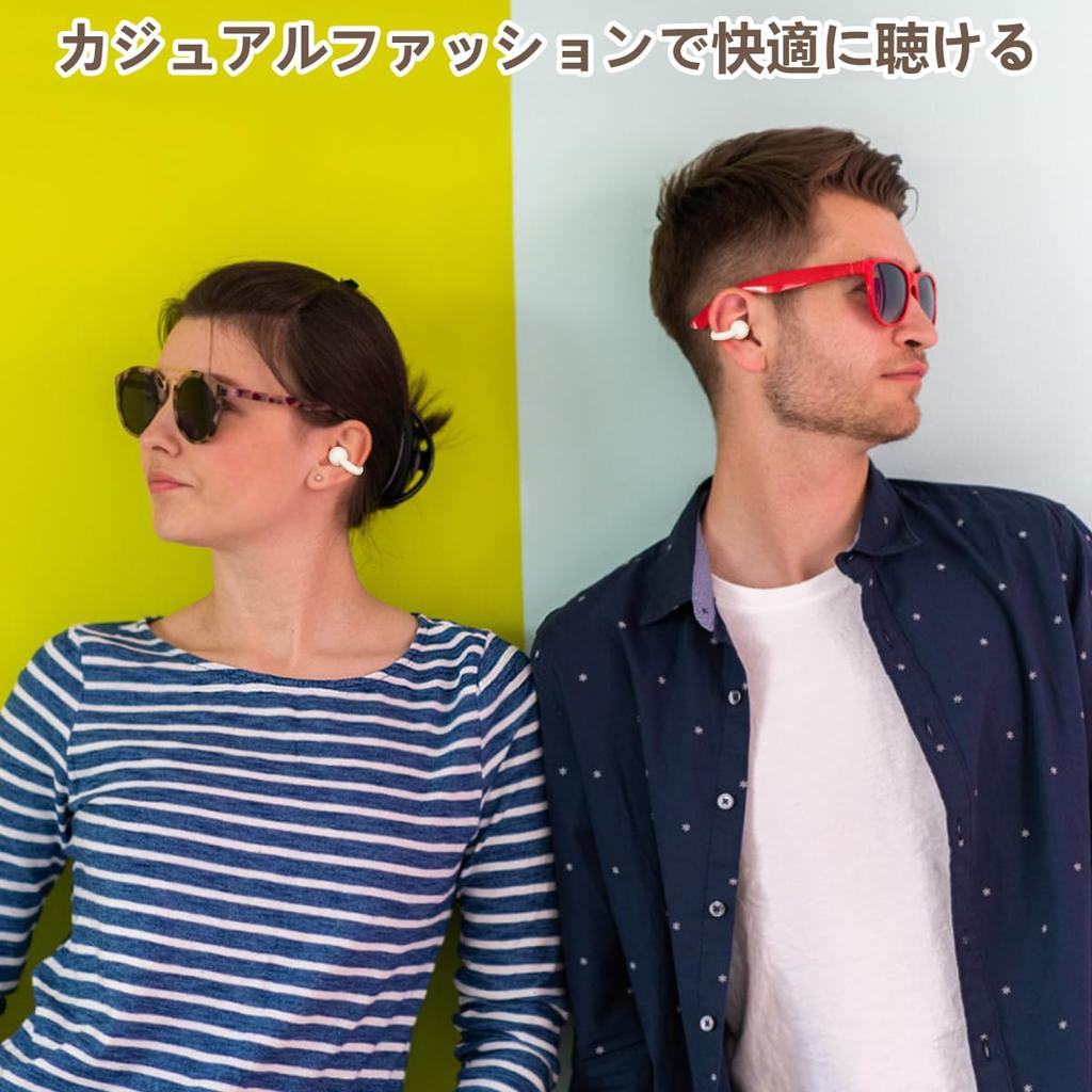 Bluetooth Bone Conduction Wireless Ear Sound Ear Long Automatic Ergonomic Perfect for and Commuting Earphones, Cuffs, Ultra-Lightweight, Comfortable,