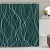 Simple Abstract Line Bathroom Four-Piece Shower Curtain Bathroom Shower Curtain Partition Curtain Bathroom Curtain Polyester