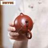120ml Authentic Yixing Purple Clay Teapots Handmade Xishi Pot Raw Ore Zhu Mud Tea Soaking Kettle With Strainer Zisha Teaset Gift