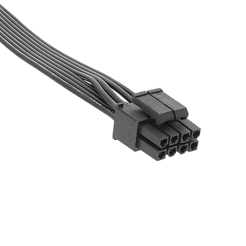 Main Board CPU 8pin Male To Cpu (4+4Pin) Male Power Cable for Modulars Power Cord Black Flat Wire