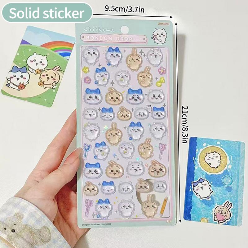 Sanrio Cartoon Sticker Hello Kitty Kuromi My Melody Aesthetic Sticker Cinnamoroll DIY Scrapbook Bonbon Drop Decal Party Favor