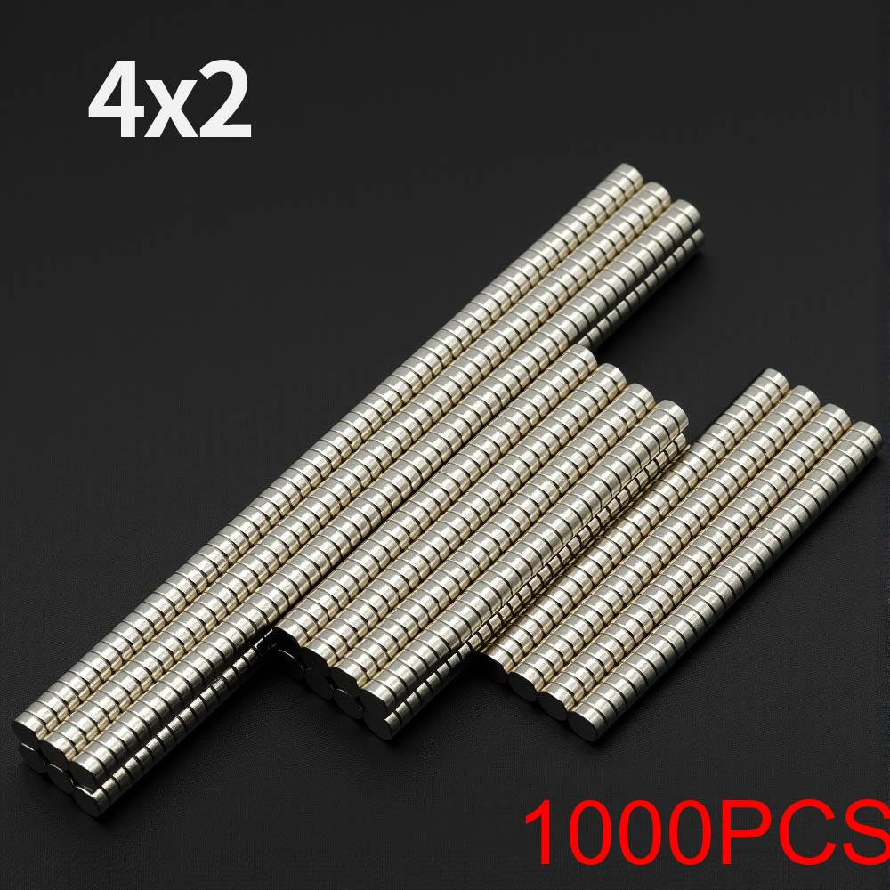4x2mm Powerful Neodymium Magnet N35 NdfeB Permanent Magnetic Imanes Round Super Strong Fridge Magnets DIY