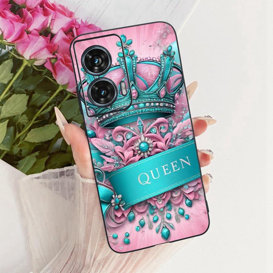 For Motorola Edge 50 Fusion Case XT2429-1 Soft TPU Flower Protective Phone Cases For Motorola G96 motog96 5G Fundas Cover Coque