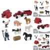 Bauernhofleben Tierfiguren Set PVC Bauernhof Szene Modell Für Kinderspiel und Sammlung
