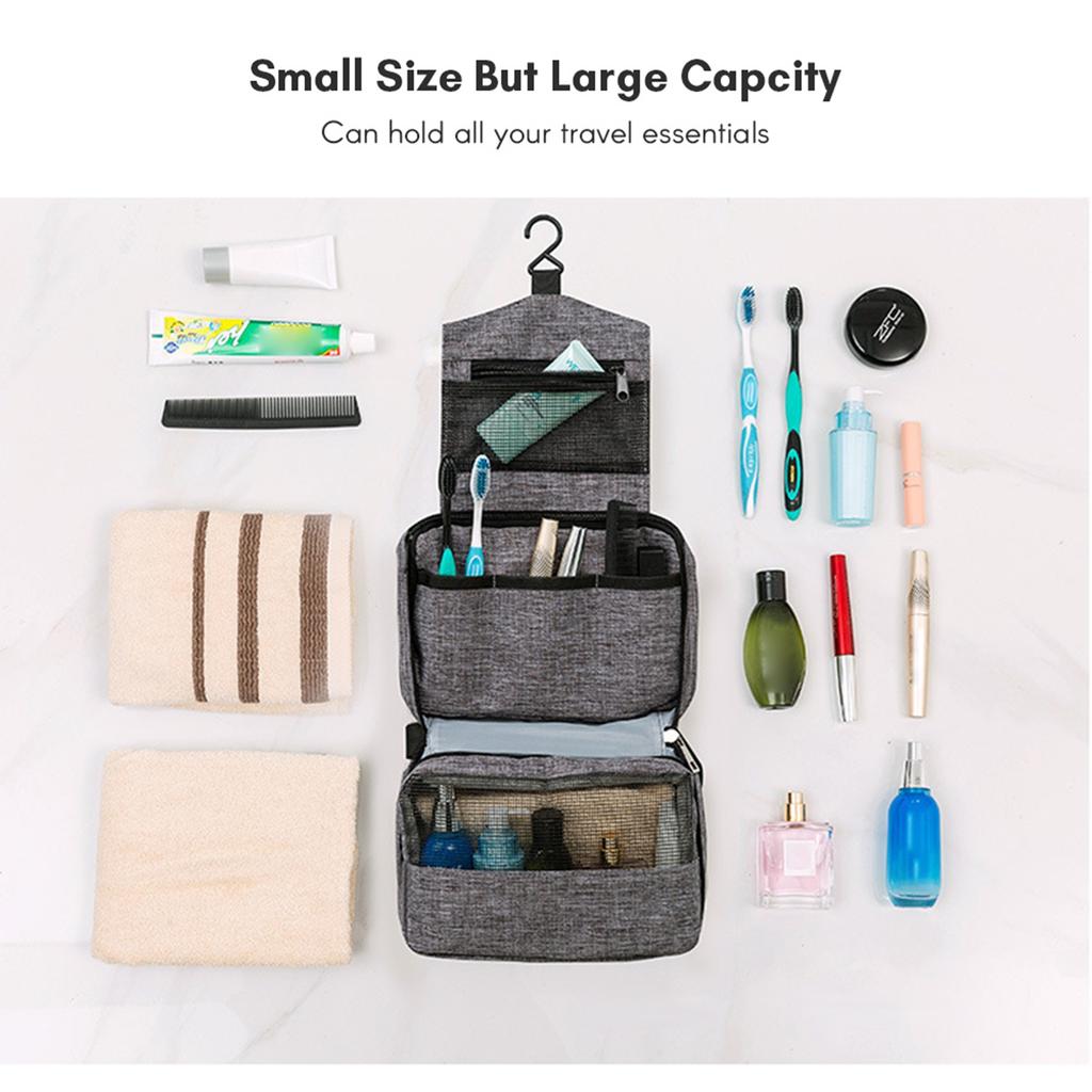 Portable Toiletry Bag with Hanging Hook Travel Bag for Toiletries Water resistant Cosmetic Bag Travel Makeup Organizer