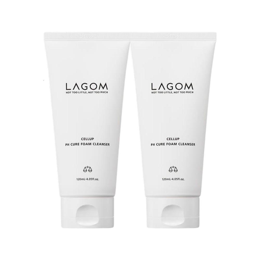 LAGOM Cellup pH Cure Foam Cleanser 120ml x 2ea Gentle Purifying Balancing Wash