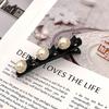 Double Layer Braided Hair Clip Vintage Rhinestone Faux Pearl BlackHairpin Barrette Elegant Hair Accessories Styling Tool Braider