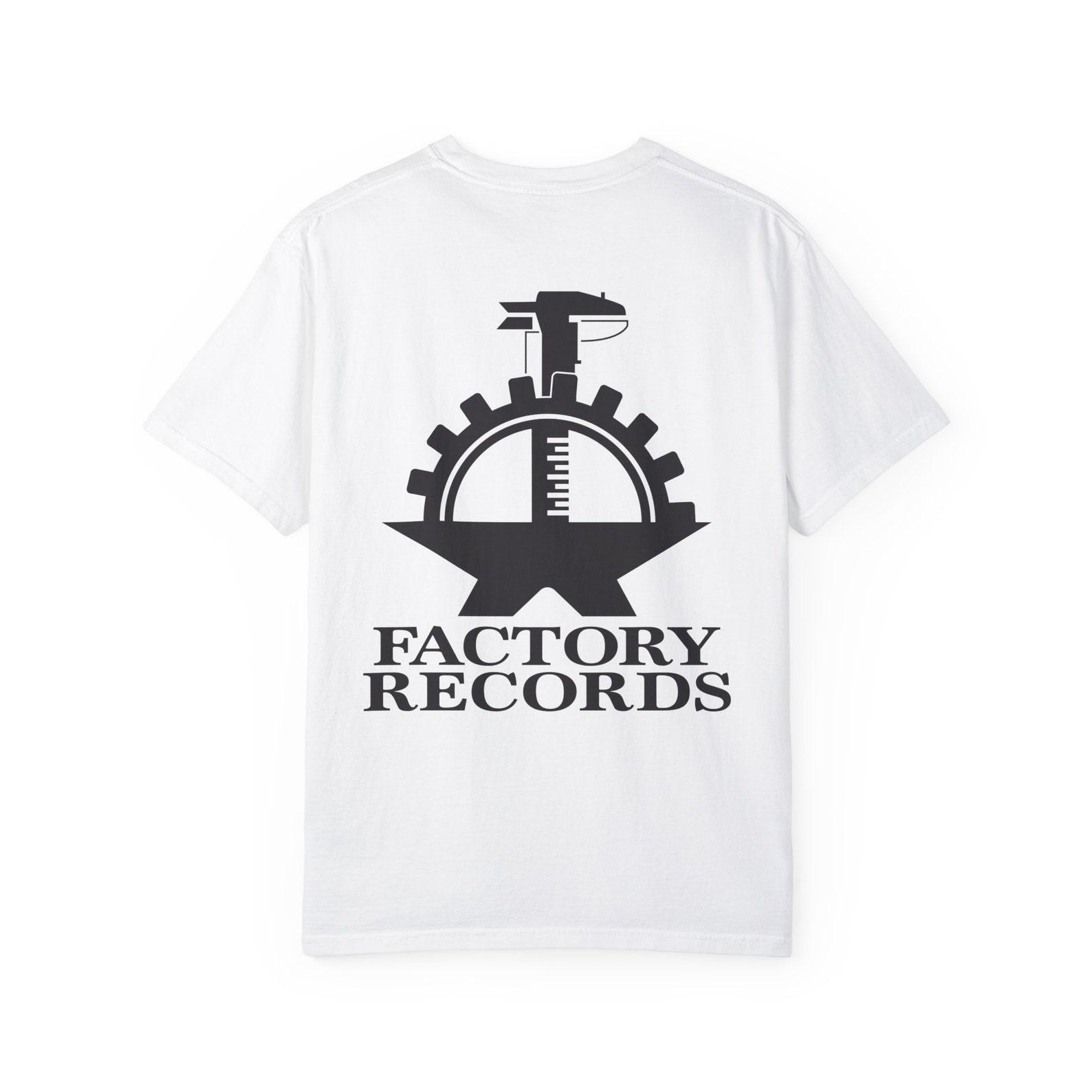 Factory Records T shirt/Factory Records/Record label T shirt/Music T shirt/Music Gift/Joy Division/New Order/Hacienda nightclub/retro/throwback XL