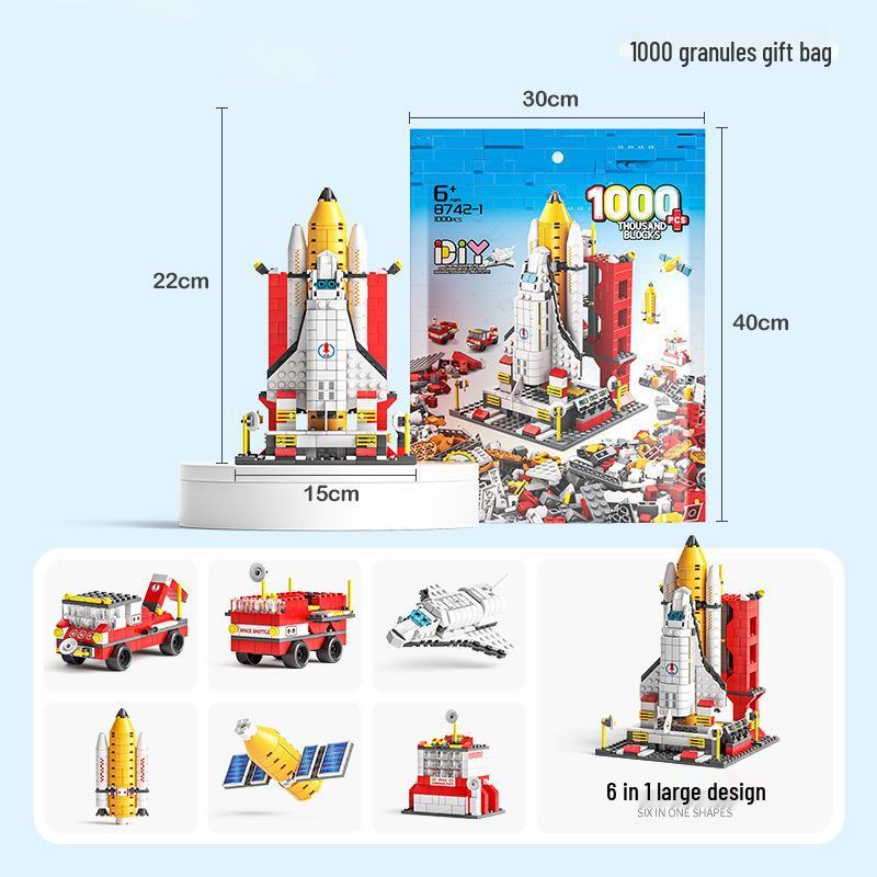 Children's LEGO-Compatible Space Shuttle Building Set Educational Toy
