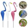 Flamingos Yard Decorations Plastic Flamingo Lawn Statue with Metal Stakes