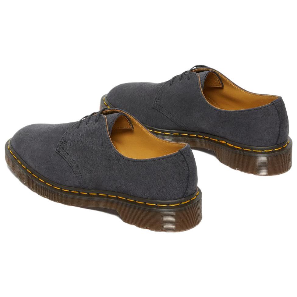 Dr. Martens Leather Thick Sole Lace-Up Low-Top Casual Shoes Unisex Casual Shoes Black 27365001