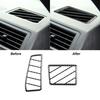 2Pcs Carbon Fiber Dashboard Air Vent Outlet Cover Trim For Dodge Challenger