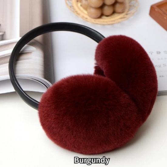 Women Warm Faux Rabbit Fur Earmuffs Plush Ski Ear Warmer Cover Earflap Winter