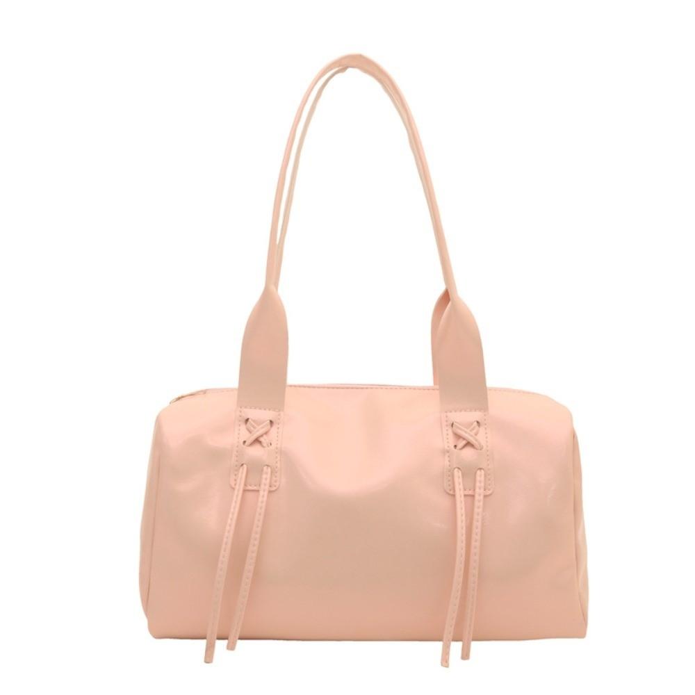 New Large Capacity Shoulder Bag Pillow Shaped Pu Leather Pillow Bag Zipper Closure Female Tote Bag