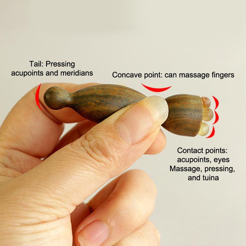 Sandalwood Gua Sha Facial Massage Tool – Lotus Seedpod-Shaped Sticks for Skin Care and Facial Physiotherapy