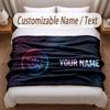 Manchester City Printed Flannel Blanket Custom Name Text Soft Warm Throw For Bedroom Holiday Gift
