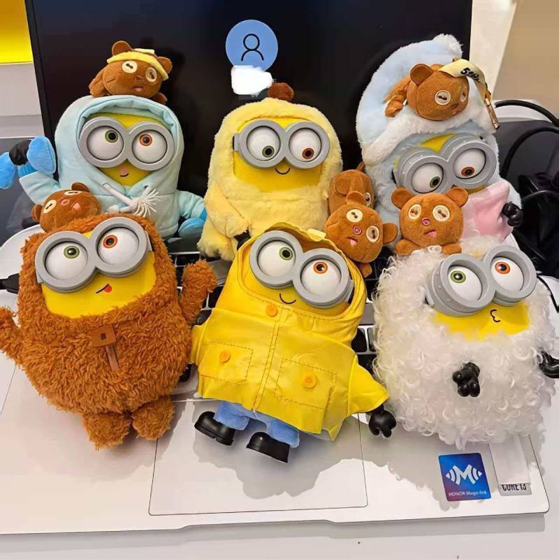 Minions Bob And Tim Plush Dolls With Flexible Pvc Material Perfect For Collectors And Gift Givers