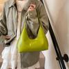 Large Capacity Underarm Bag Solid Color PU Leather Shoulder Bag Soft Women Hobo Bag  Gift