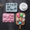 Easter Silicone Baking Mold 4 Egg 3 Bunny Shaped Flexible Non-Stick Cake Mold Chocolate Jelly Ice Cream Dessert Mold