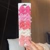4/6/10Pcs Soft Cotton Bow Hairpin Girl Sweet Design Hairpin Color Block Delicate Hairgripe Barrettes Kawaii Child Accessories