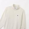 Champion Oatmeal Cotton USA Long Sleeve Sweatshirt with Logo Men's Half-Zip One-Point (C8-Y015Z)