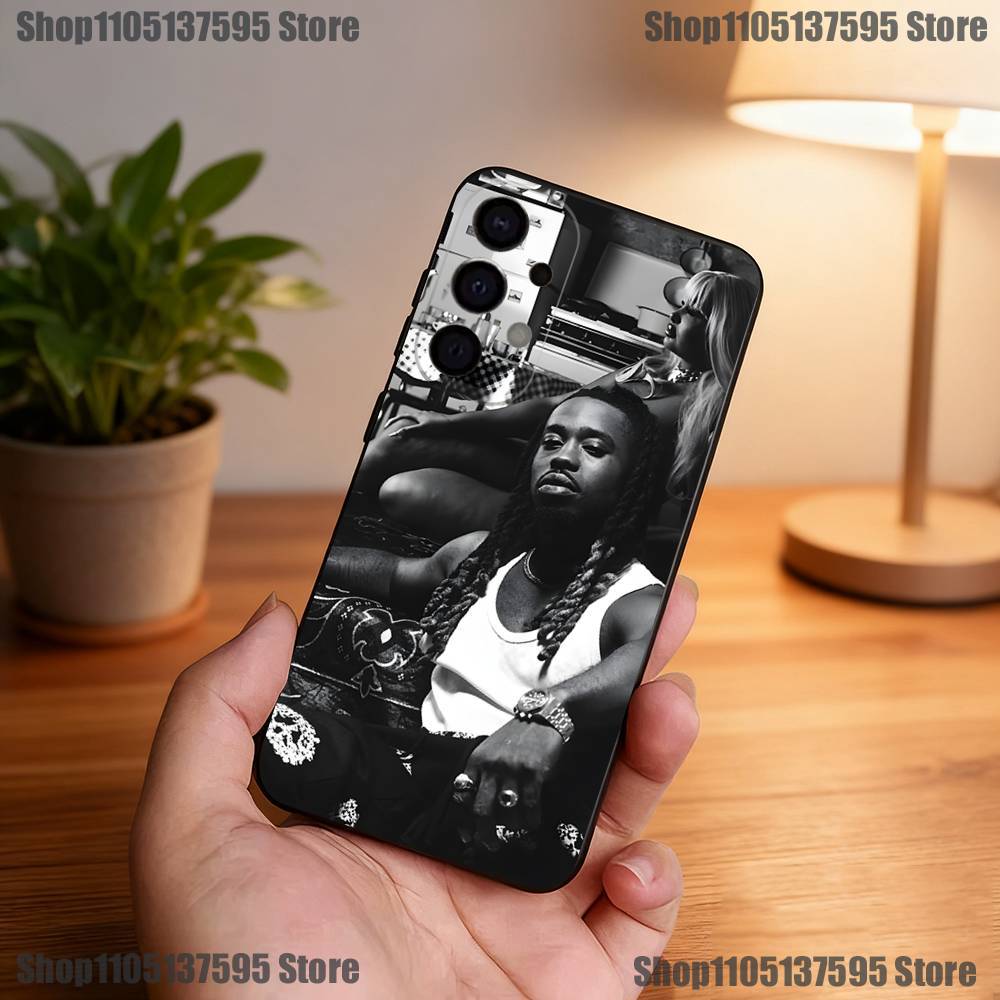 J-JOK air Rapper Phone Case For Samsung S25,S24,S21,S22,S23,S30,Ultra,S20,Plus,Fe,Lite,5G Black Cover