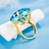 Lindon Classic Copper Alloy Zircon Ring Ladies Jewelry Wedding Promise Party Gift