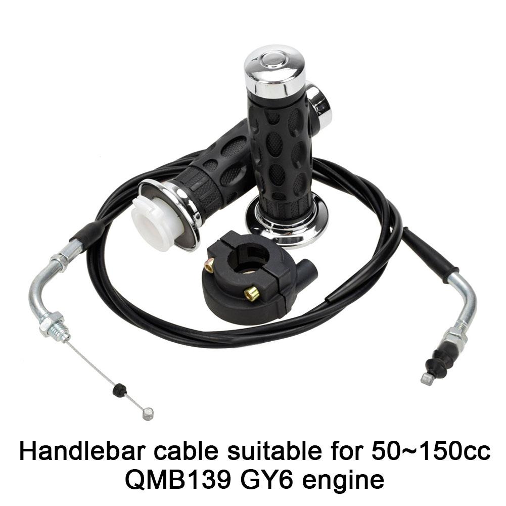 

22 мм мотоциклетный универсальный трос с поворотной рукояткой 50-150 куб. см трос руля для двигателей 50 ~150 куб. см QMB139 GY6 чёрный
