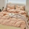 Bedding Four-piece Set Skin-friendly Breathable and Comfortable, Small Floral Washed Sheets Quilt Covers Pillowcases