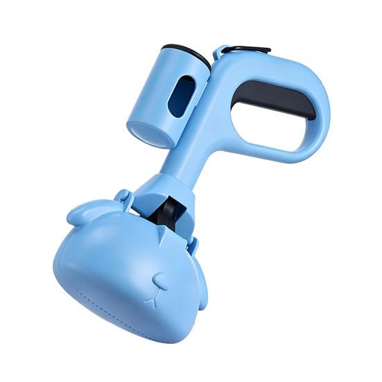 Dog Pooper Scooper Pet Poop Remover with Waste Bag Dispenser Portable Dog Waste Cleanup Tool for Outdoor Walking Camping