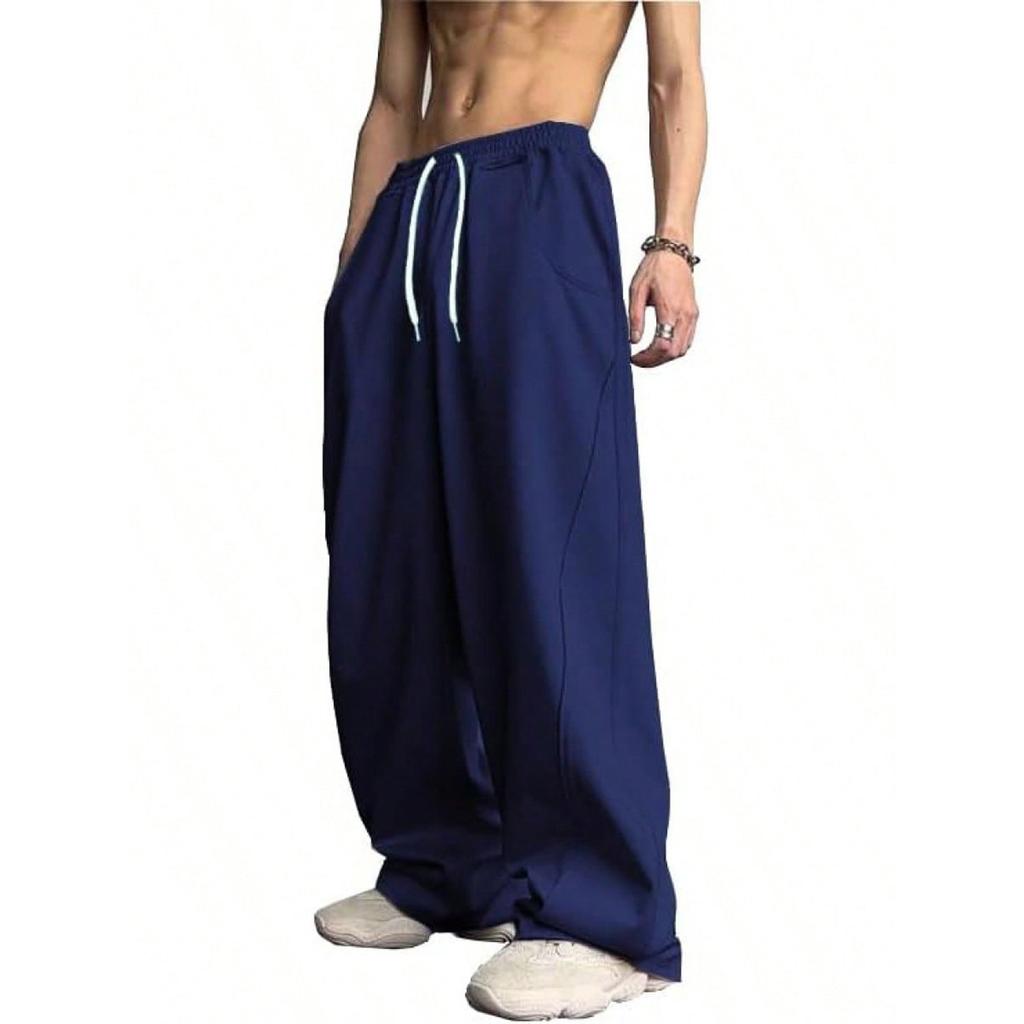 Herren Farbige Lässige Lockere Weitbeinige Sporthose Schweißhose